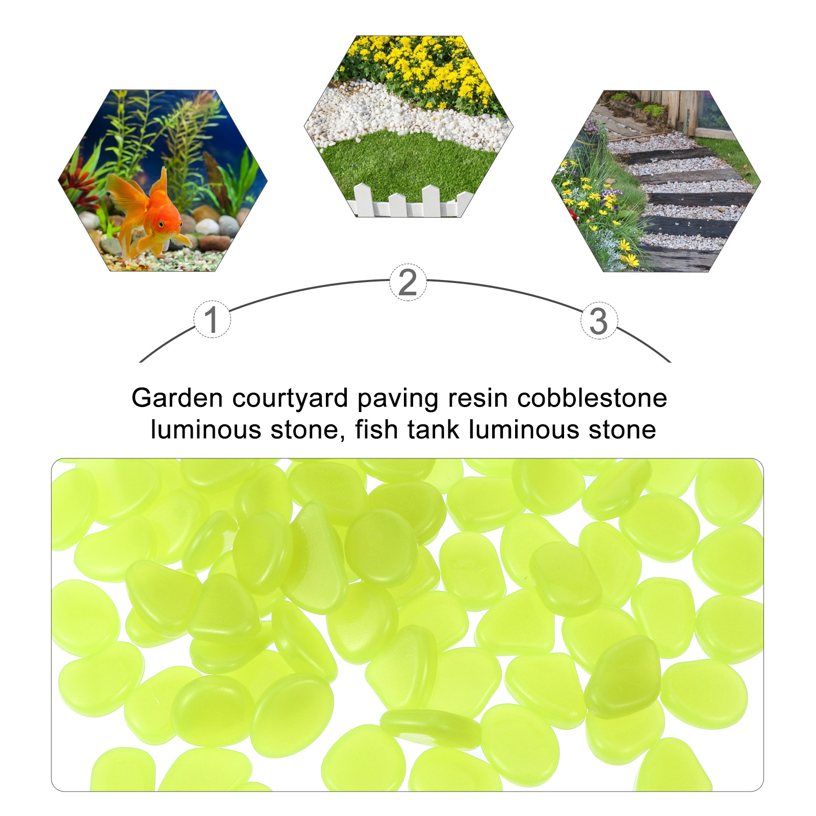 100Pcs Luminous Glow Stones Ro - Fish Tank Gravel ulasan dan harga