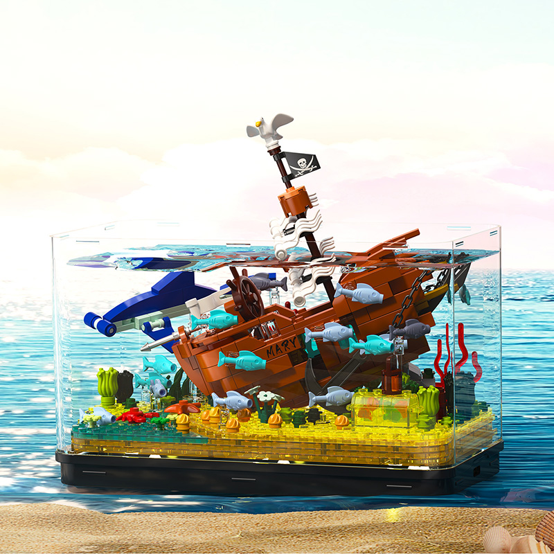 MOC Titanic Cruise Line Pirate - Aquarium Fish Tank ulasan dan harga